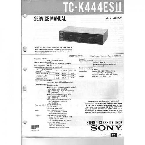 Service-Manual Sony  TC-K444ES