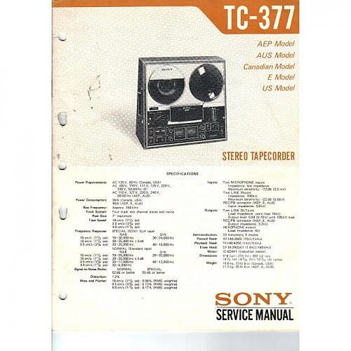 Service-Manual Sony  TC-377