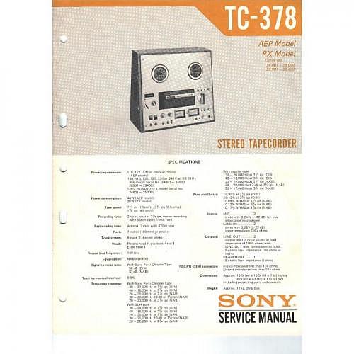 Service-Manual Sony  TC-378