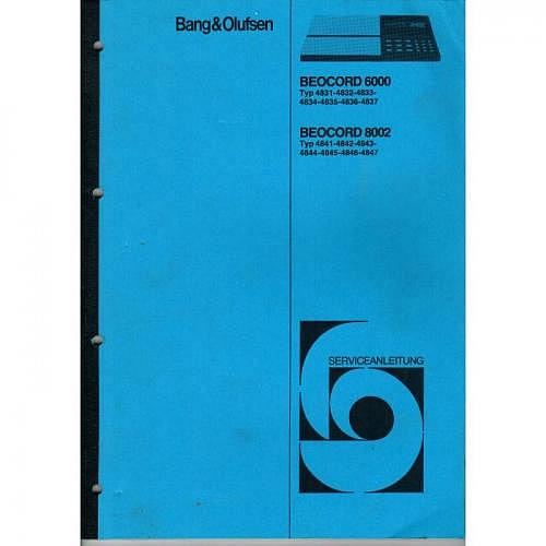 Manual Beocord  6000/8002