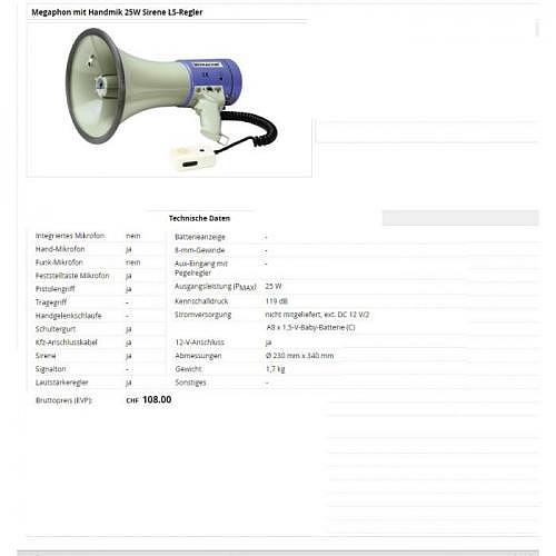 Megafon Monacor MT27