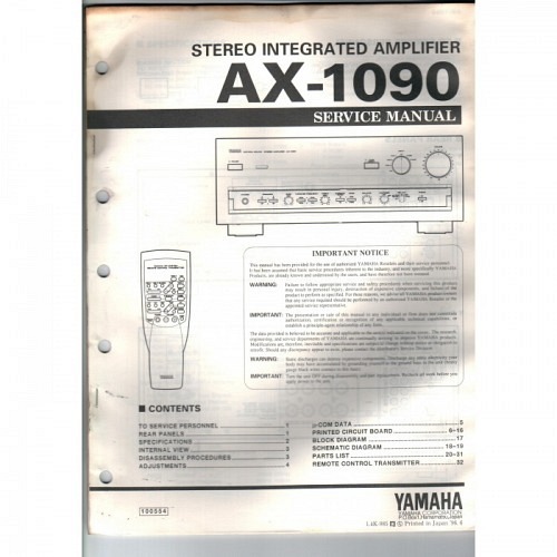Yamaha AX-1090  Servicemanual 