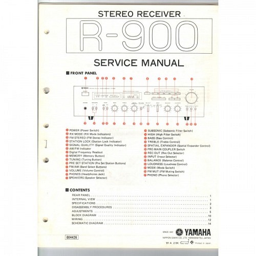Yamaha R-900   Servicemanual 