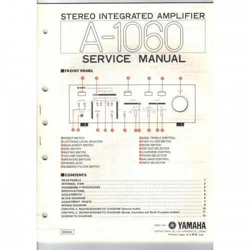 Yamaha A-1060  Servicemanual 