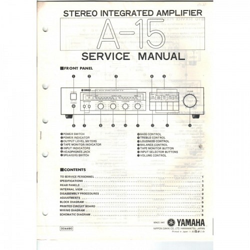 Yamaha A-15    Servicemanual 