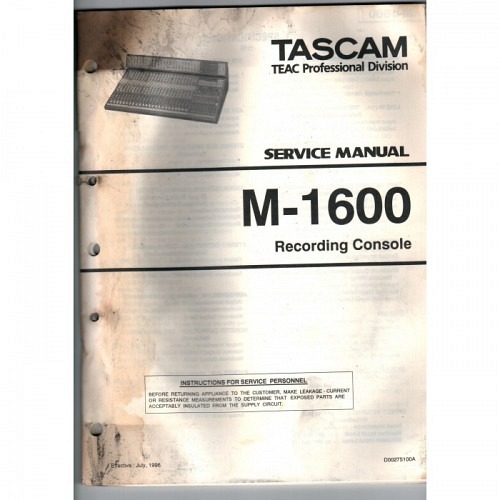 TEAC M-1600   Servicemanual 