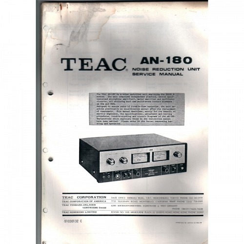 TEAC AN-180   Servicemanual 