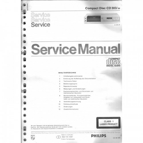 Compact Disc  CD 303 /00  Philips  Ser..
