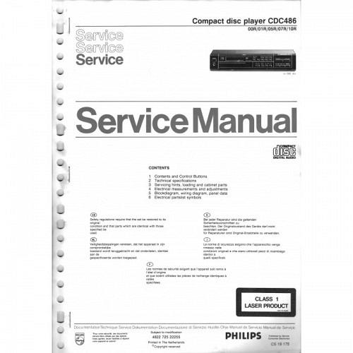 Compact Disc  CDC 486  Philips  Servic..