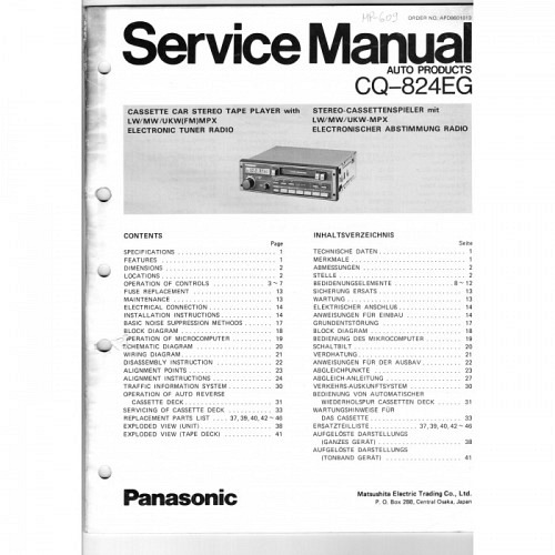  Panasonic CQ-824EG   Service-Manual