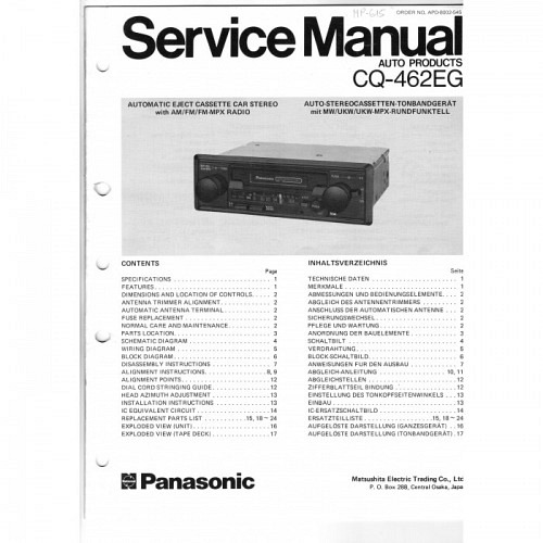  Panasonic CQ-462EG   Service-Manual