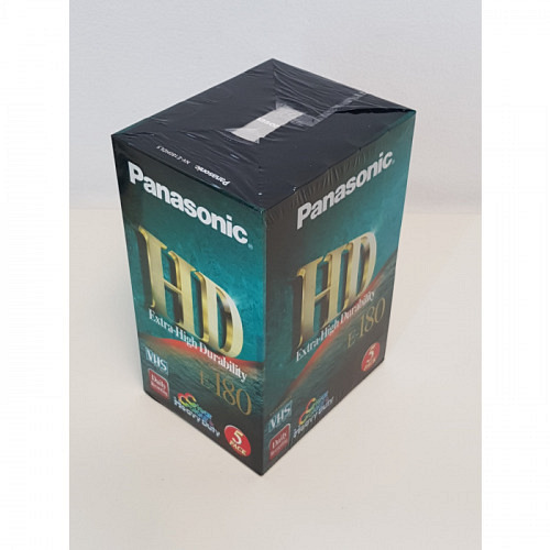 VHS Cassette E180 Panasonic 5er Pack