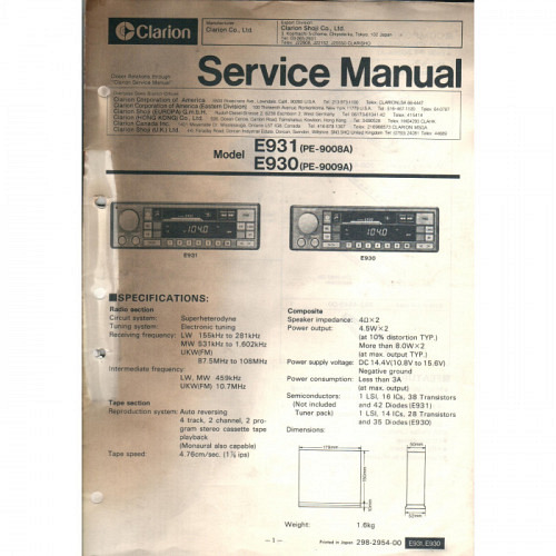 Claro E931 E930 Service-Manual 