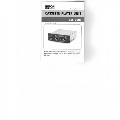 Cassette Deck TOA CU-200 
