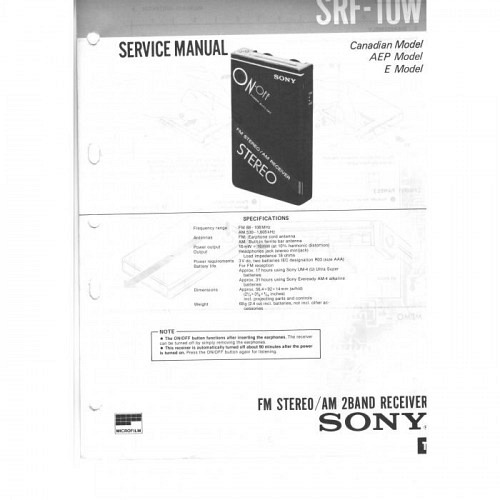 Service-Manual Sony SRF-10W