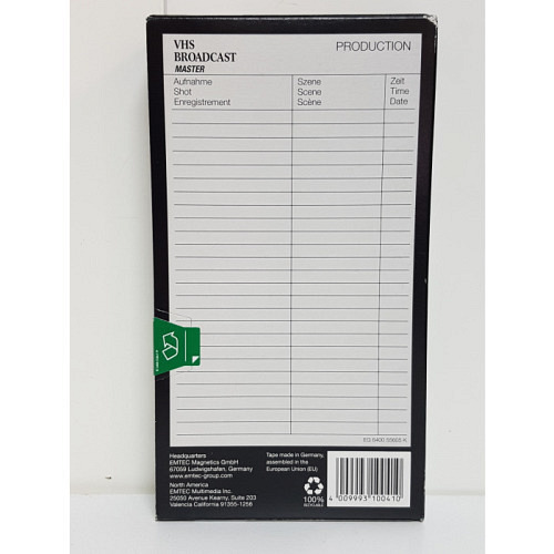 VHS Cassette EMTEC E90