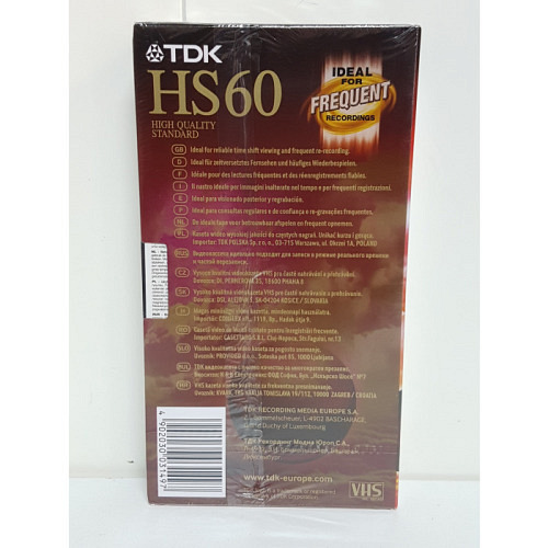 VHS Cassette TDK HS60
