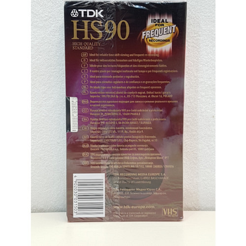 VHS Cassette TDK HS90