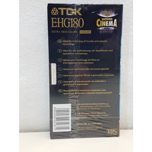 VHS Cassette TDK EHG180