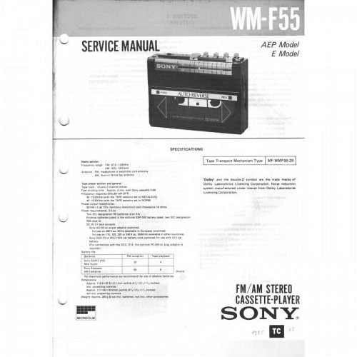 Service-Manual Sony WM-F55