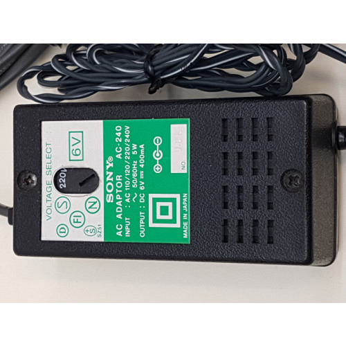 Netzadapter Sony AC/DC  6 V/400mA