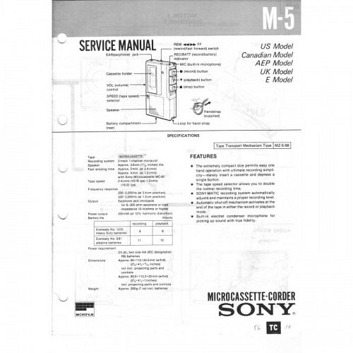 Service-Manual Sony M-5