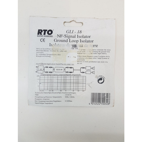 Ground Isolator RTO  GLI-18