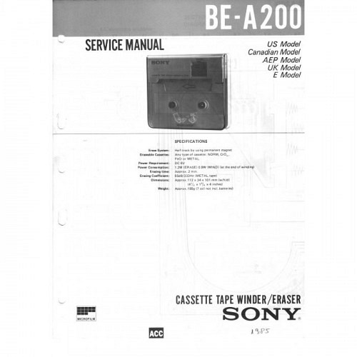 Service-Manual Sony BE-A200