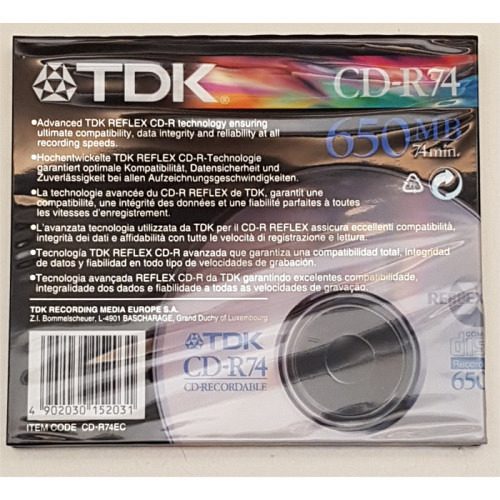 CD-Rom  CDR-74 TDK 650 MB