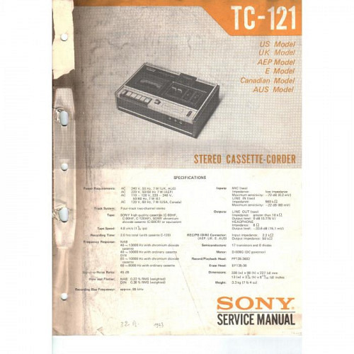 Service-Manual Sony  TC-121