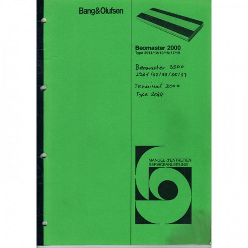 Beomaster 2000 & Beomaster 3000 Bang&Olufsen Servicemanual 