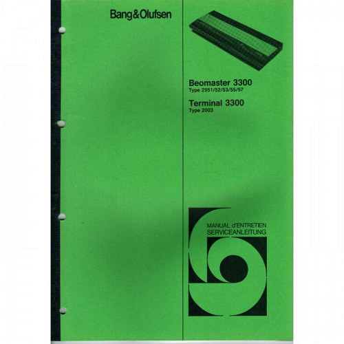 Beomaster 3300 Bang&Olufsen Servicemanual 