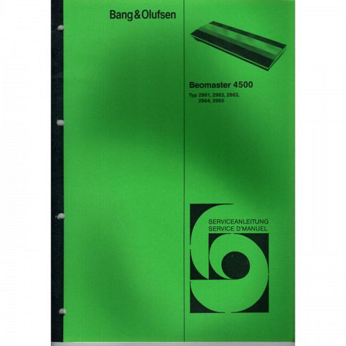 Beomaster 4500 Bang&Olufsen Servicemanual 