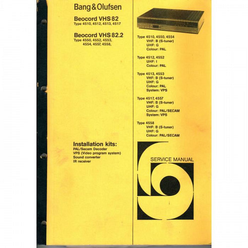 Manual Beocord VHS 82/82.2