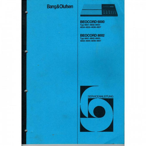 Manual Beocord  6000/8002
