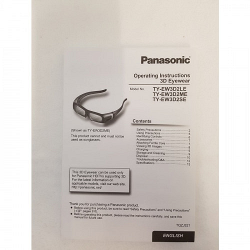 3D-Eyewear TY-EW3D2SE Panasonic
