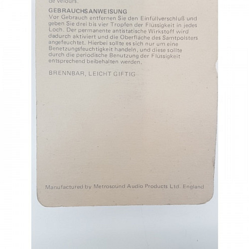 Antistatik Flüssigkeit Metro Care