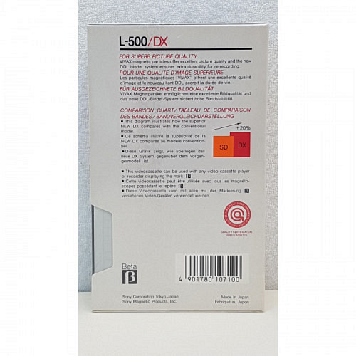 Betamax Cassette L500  Sony