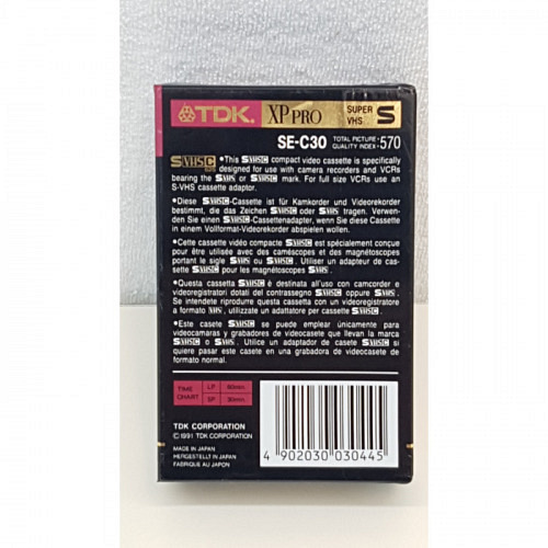 S-VHS-C Cassette E30 TDK
