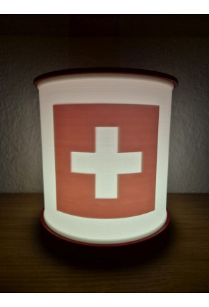 Lithophane Fahne Schweiz