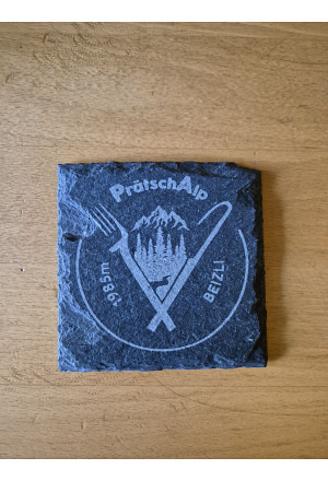 Schiefer-Untersetzer mit eigenem Logo