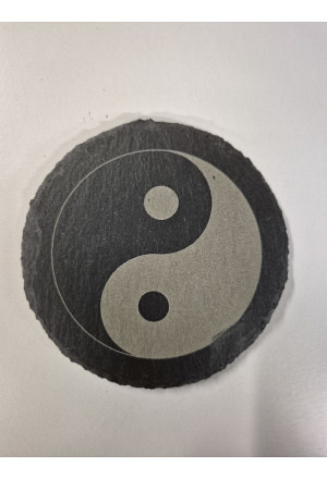 Schiefer-Untersetzer Yin und Yang