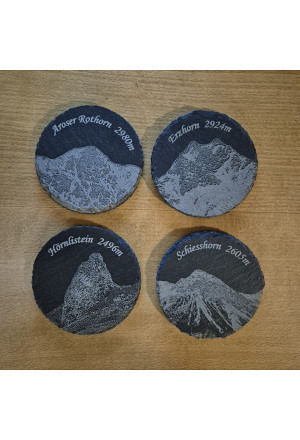 Schiefer-Untersetzer Berge Arosa