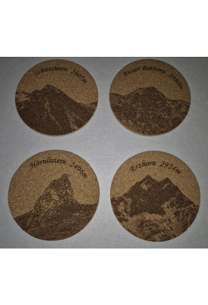 Kork-Untersetzer Berge Arosa