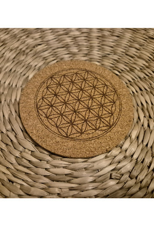 Kork-Untersetzer Blume des Lebens