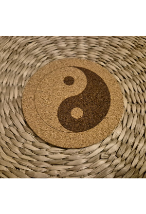 Kork-Untersetzer Yin und Yang