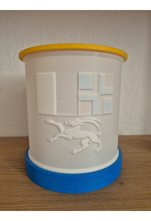 Lithophane Gemeinde / Kantons Fahnen