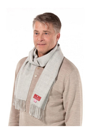 Alpaka Schal UNI aus 100% Baby Alpaka 30*180 cm Farbe: sil..