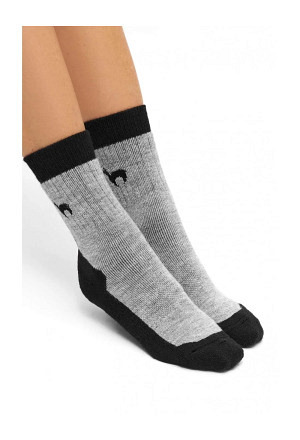 Alpaka Socken TREKKING aus Alpaka-Wolle-Mix schwarz-grau