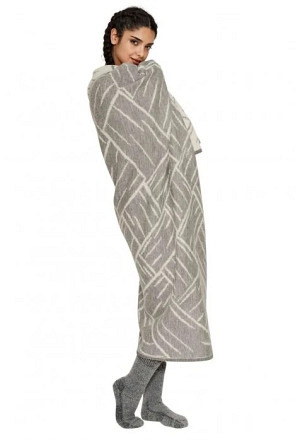 Alpaka Decke JACQUARD aus 100% Baby Alpaka